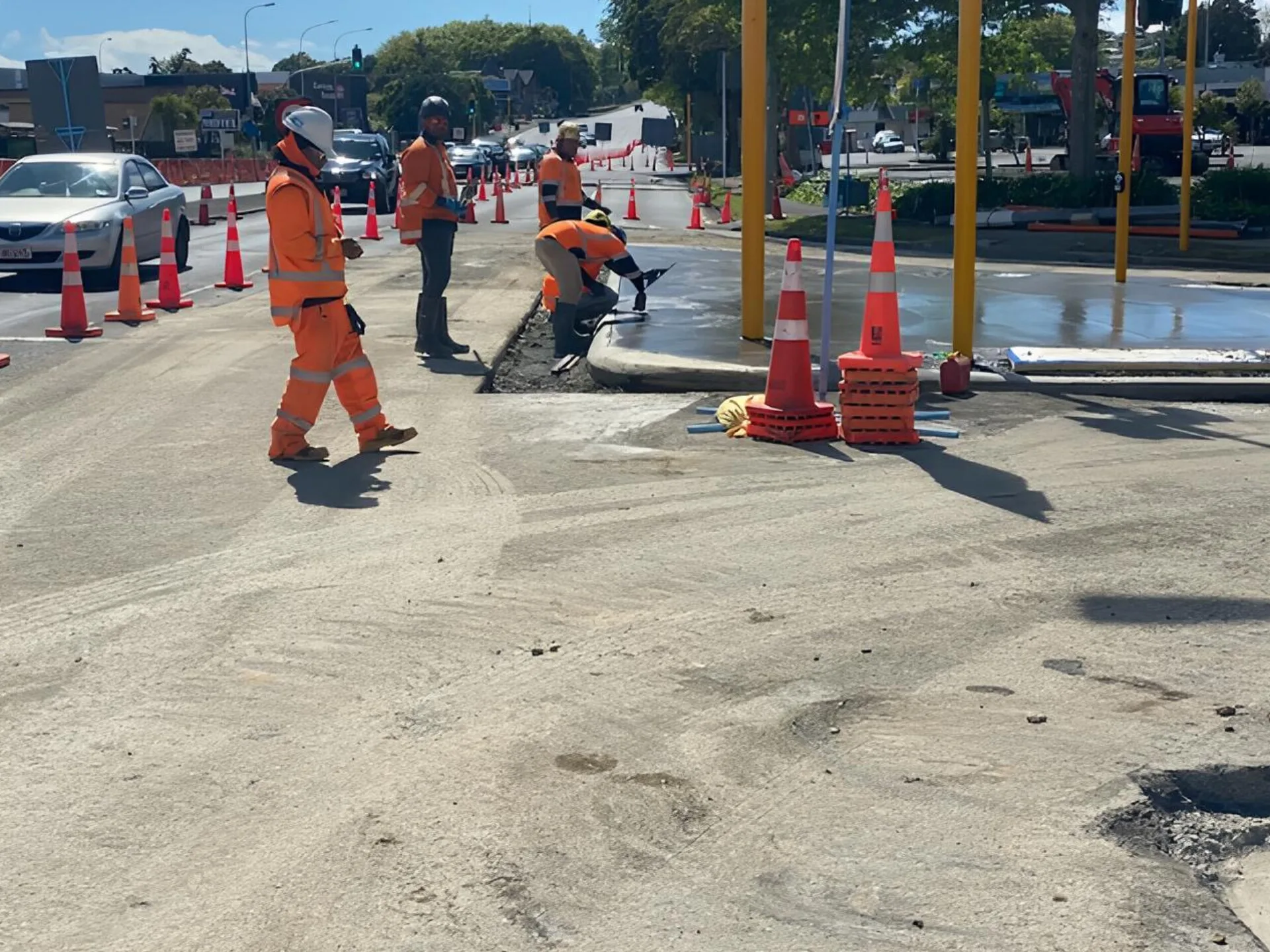 Commercial concrete civil works pour in Christchurch