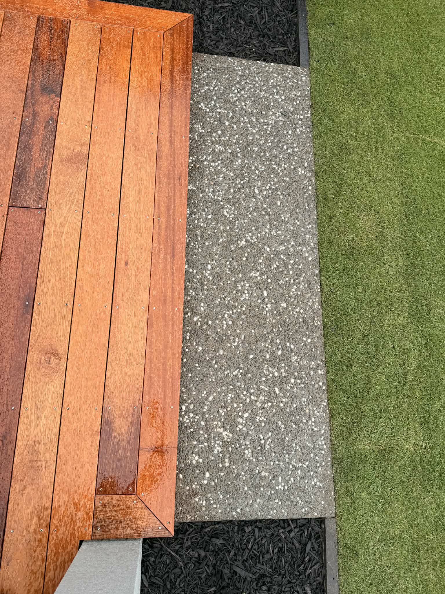Exposed aggregate concrete finish with Canterbury river stone